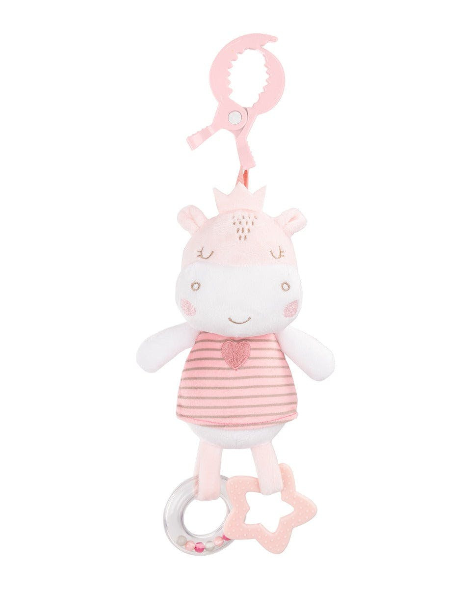 Peluche con mordedor y clip Hippo Dreams 36 cm