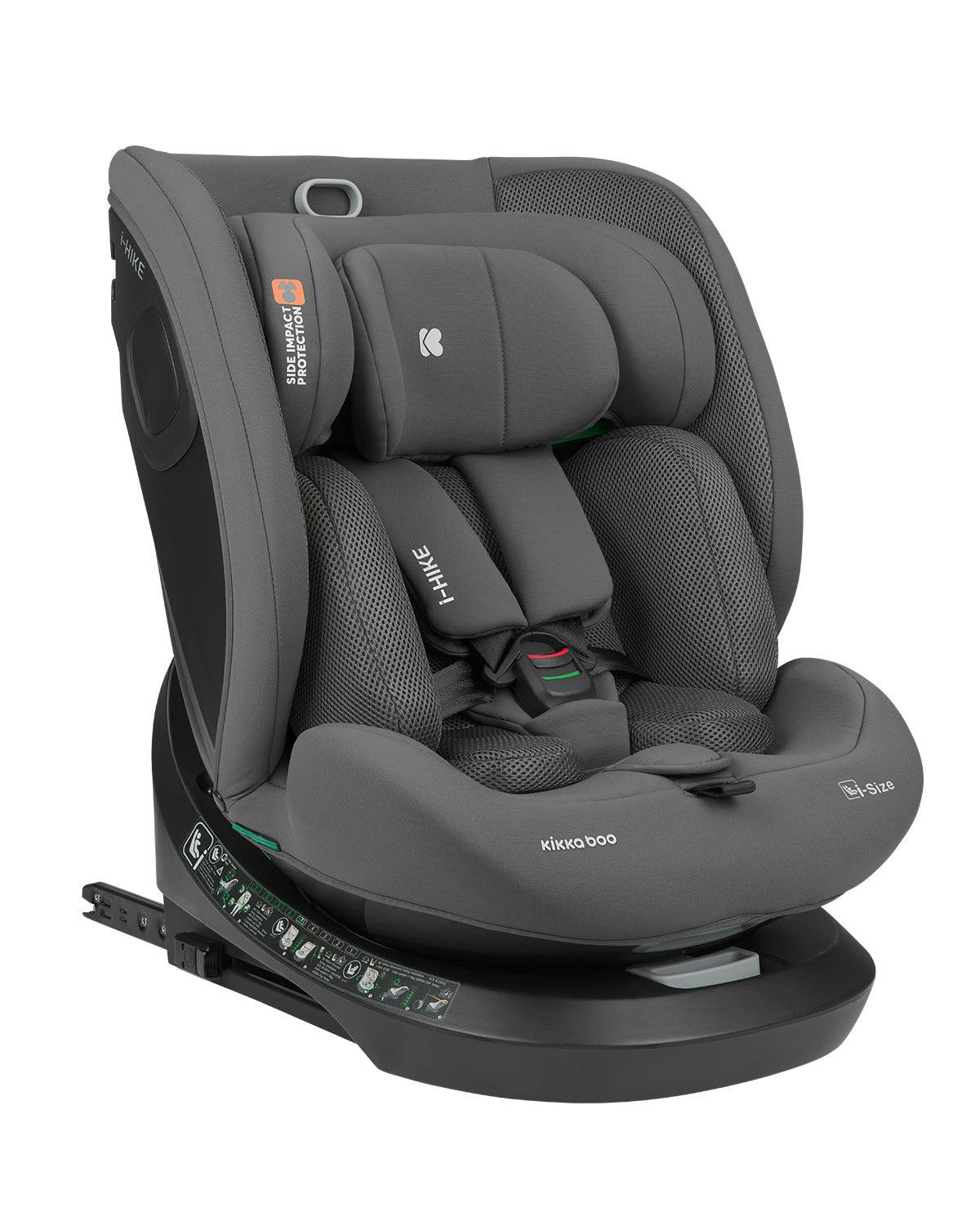 Cadeira auto 40-150 cm i-Hike i-SIZE Grey Dark Kikkaboo