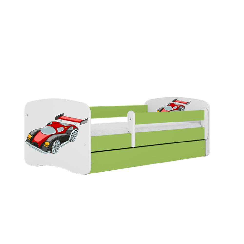 Cama infantil 140x70 con colchón BabyDreams Racing Car Green