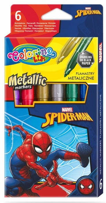Rotuladores metálicos Disney Spider-Man caja de 6