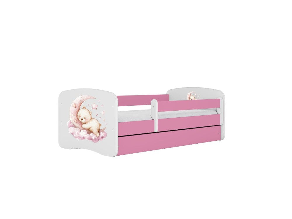 Children's bed with drawer and birch slatted base