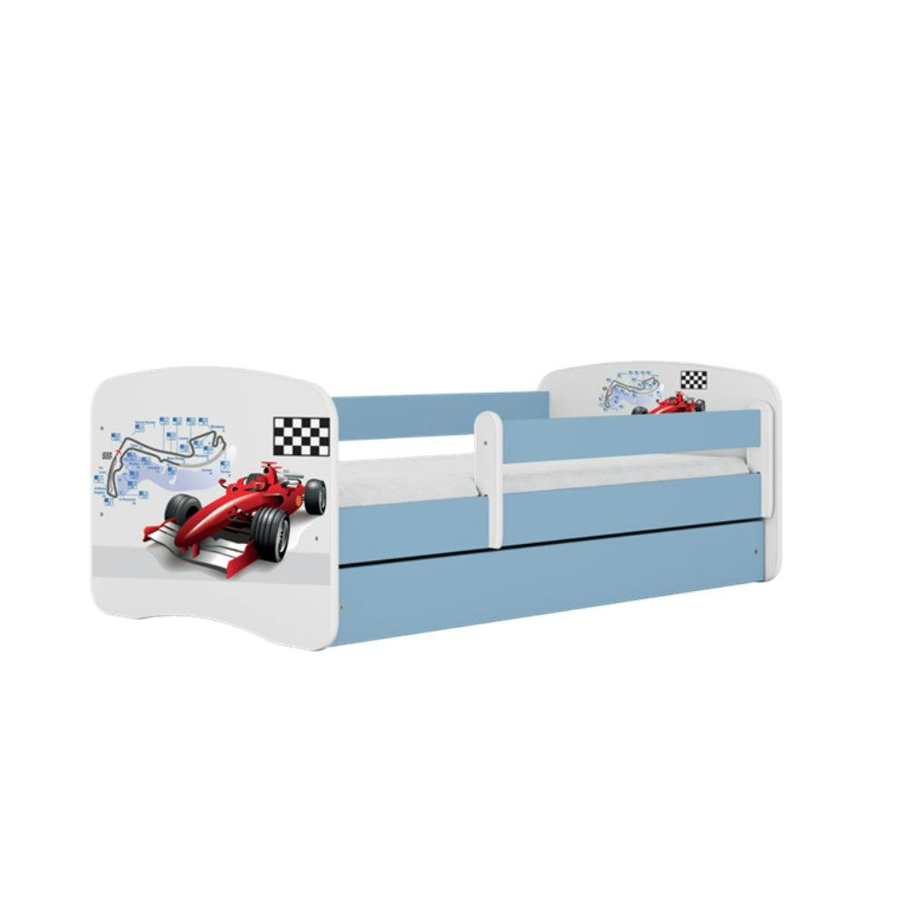 Cama infantil 140 x 70 con estructura laminada y somier de lamas