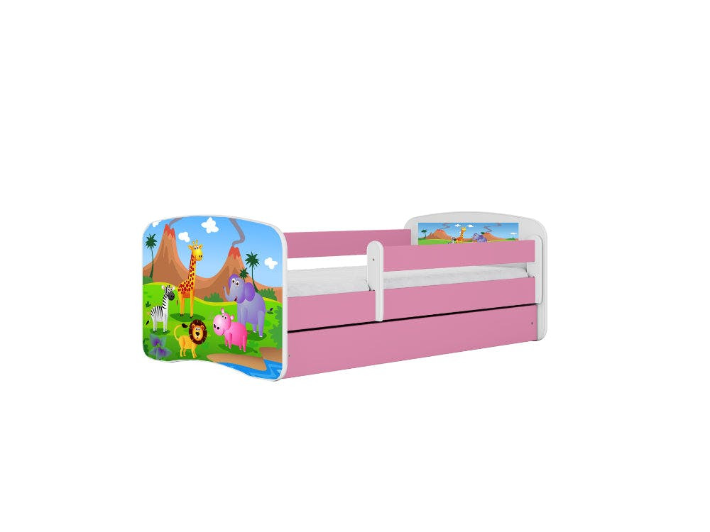 Cama infantil BabyDreams Safari Pink 160 x 80 cm aglomerado laminado