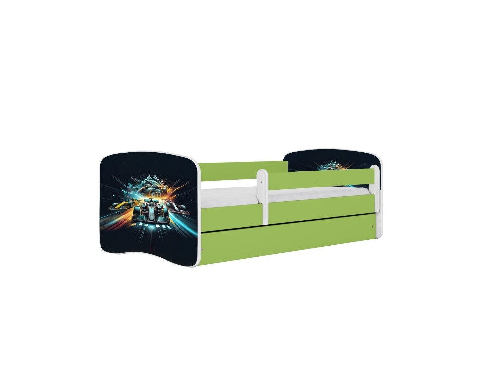 Cama infantil con cajón y somier de lamas de abedul