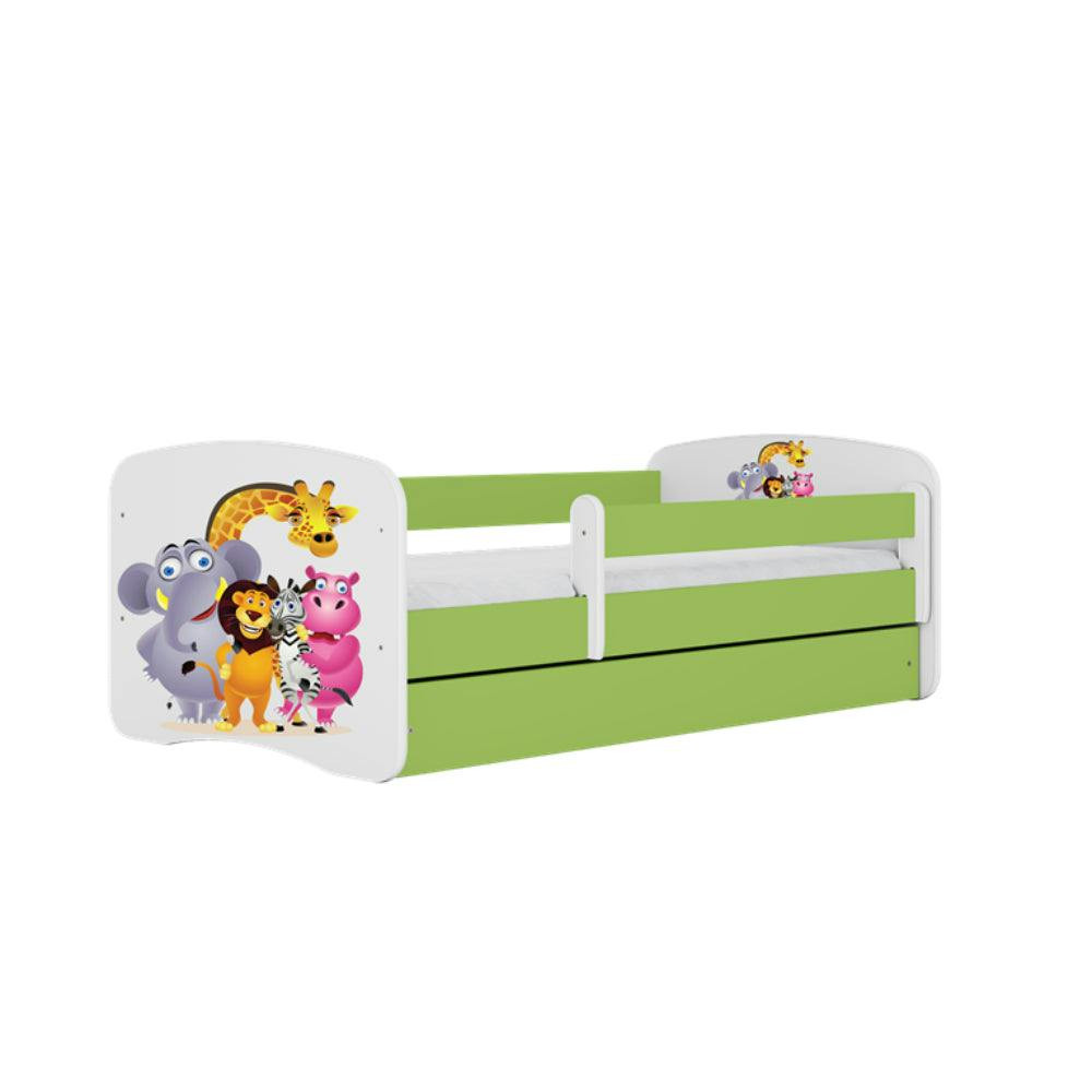Cama infantil 140x70 cm tablero laminado con somier de lamas de abedul