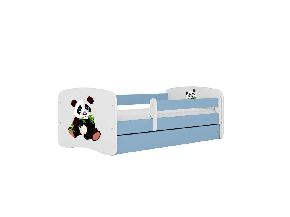Cama infantil con colchón Panda 160x80 cm y lamas de abedul