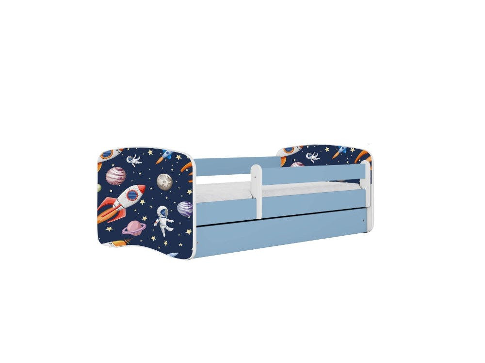 Children's bed with drawer and Cosmos Blue mattress
