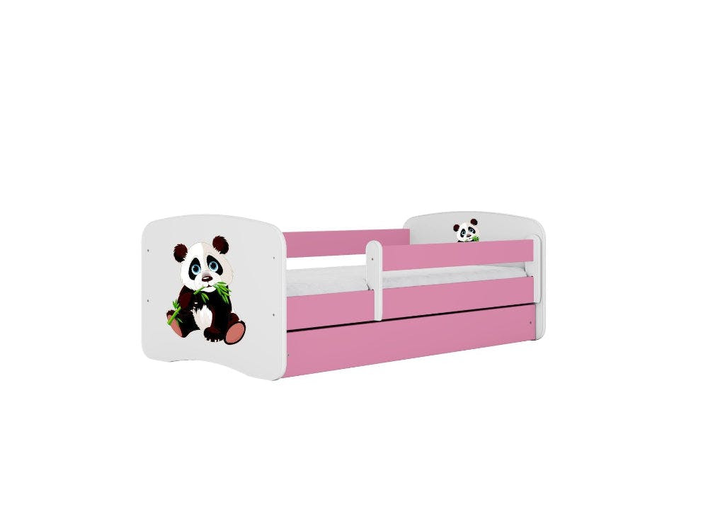 Cama infantil 160x80 con cajón y colchón Panda Pink