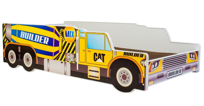 Cama infantil con somier y colchón modelo Bat Builder Truck
