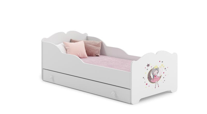 Cama infantil Anna con cajón y somier de lamas FLEX