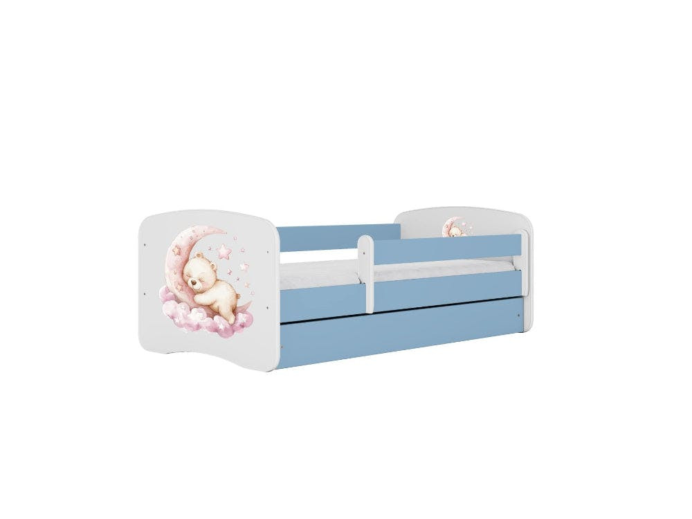 Cama infantil con somier de lamas de abedul, aglomerado laminado 18 mm