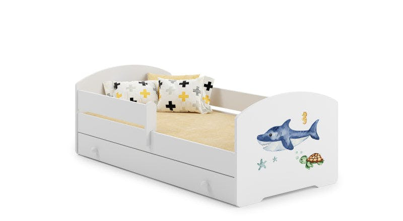 Cama infantil LUK con cajón y colchón 140x70