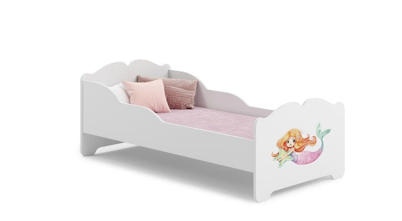 Cama infantil Anna Mermaid con colchón y somier incluidos