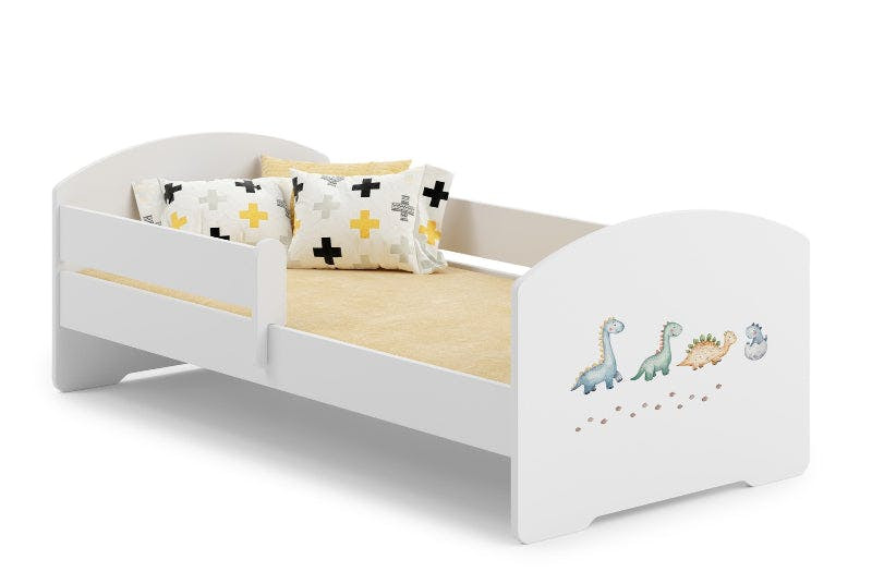 Cama infantil LUK con barandilla y colchón incluido