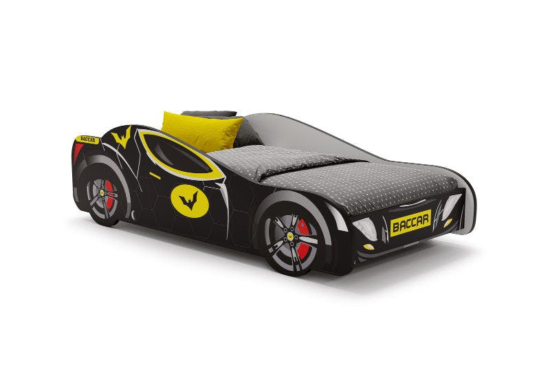 Cama infantil en forma de coche con colchón y somier