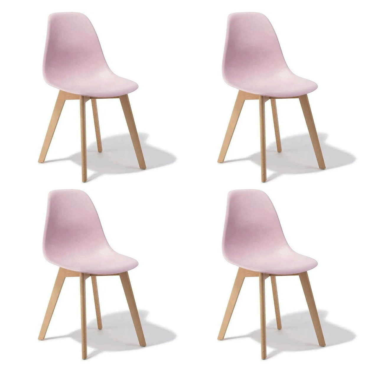 Conjunto 4 sillas de comedor KITO rosa