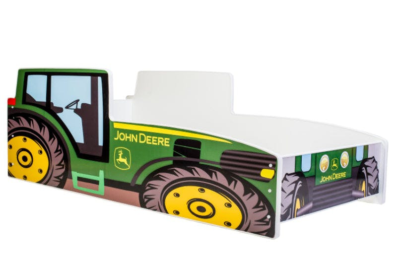 Cama infantil FARMI con colchón y somier 140x70 Tractor Green
