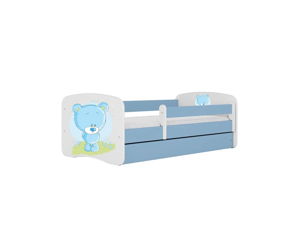 Cama infantil con cajón y somier de lamas de abedul