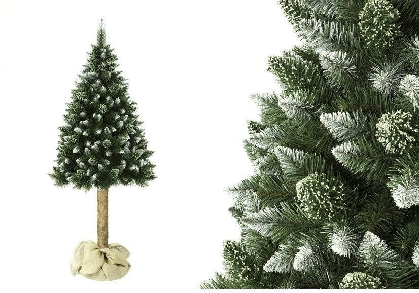 Árbol de Navidad artificial modular con tronco de pino 220 cm