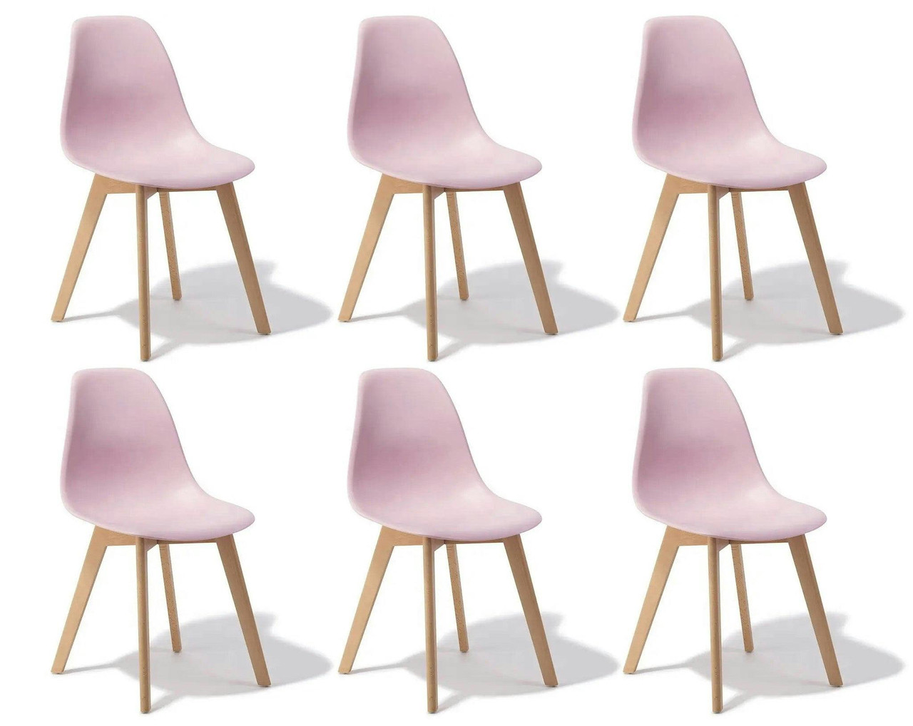 Conjunto de 6 sillas KITO rosa