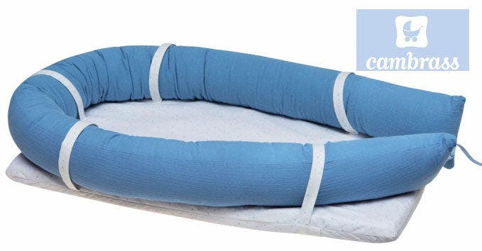 Cojín nido de apoyo 42x77x14 cm azul