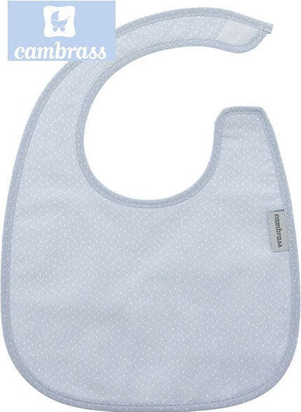 Velcro bib blue sky and rain pattern 20x26 cm