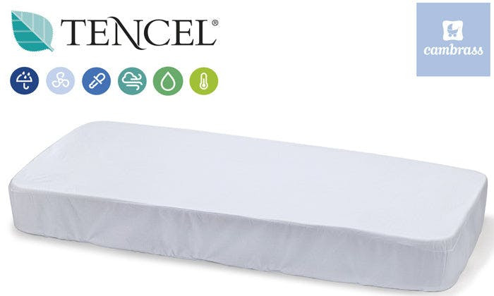 Funda protectora colchón bebé 60x120 cm celeste
