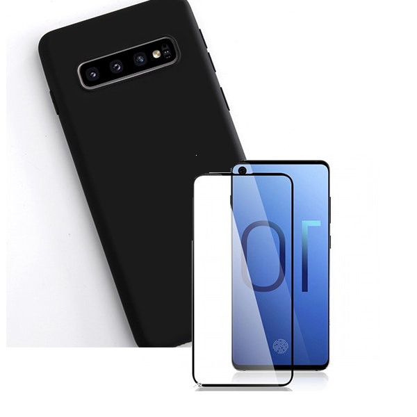 Kit de protección: cristal templado 5D y funda de silicona líquida para Galaxy S10e