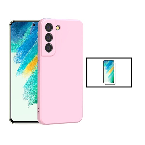 Protector de vidrio templado y funda de silicona para Samsung Galaxy S22 5G