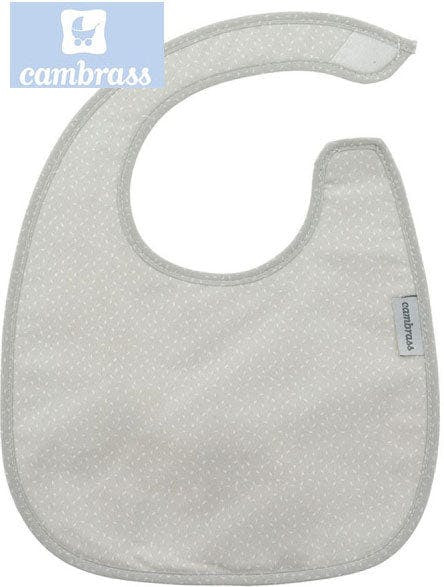 Babero con velcro estampado cielo/lluvia 20 x 26 cm