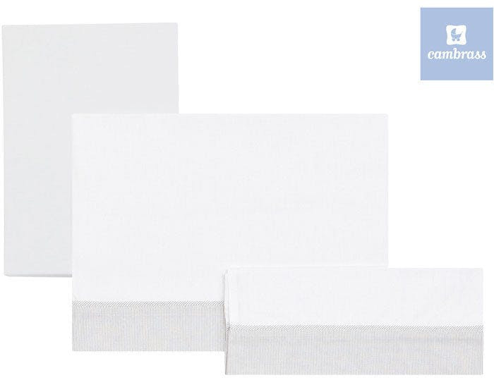 Sheet set for bassinet, cot and baby bed GRIS Star