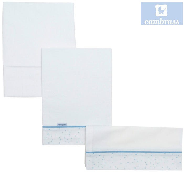 Astra 3-piece baby cot sheets blue 80x120 cm