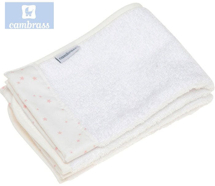 Set of 2 Astra baby hygiene towels pink