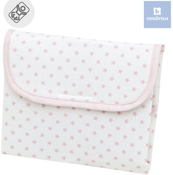 Cambiador plegable de viaje rosa