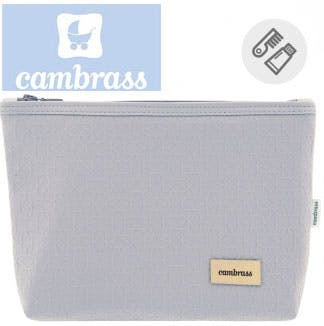 CAMBRASS - NECESSAIRE CINZA LUXUOSO 6x28x20 CM