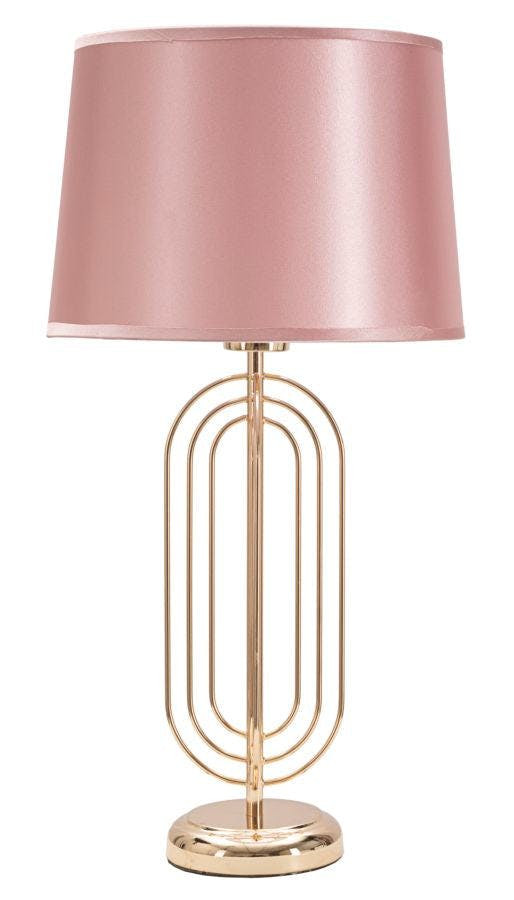 Krista metal table lamp gold finish with geometric motifs