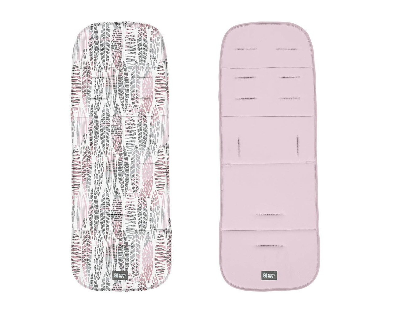 Funda reversible para carrito con estampado hojas rosa