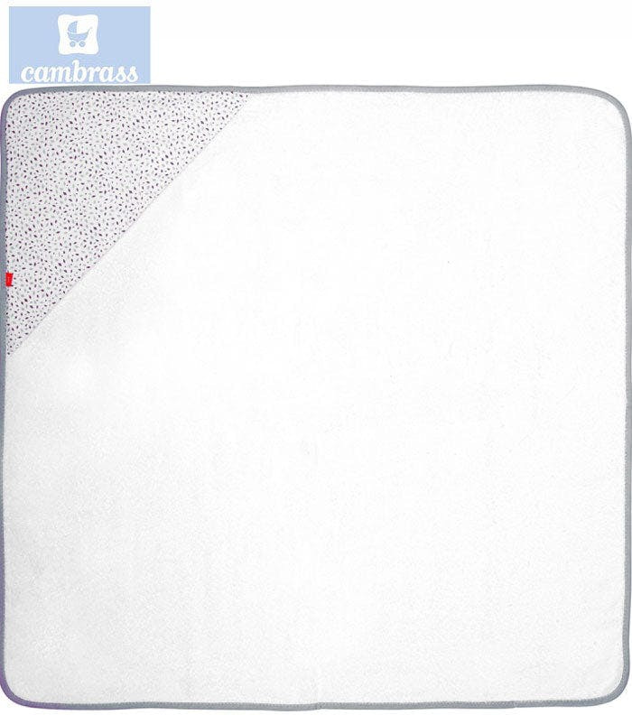 Toalla de baño con capucha 100x100 cm león gris - Cambrass