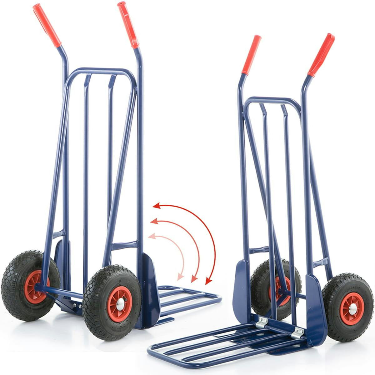 Carro de mano plegable de acero hasta 280 kg azul