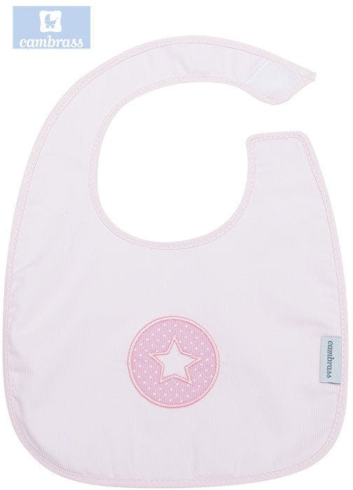 Round velcro bib pink
