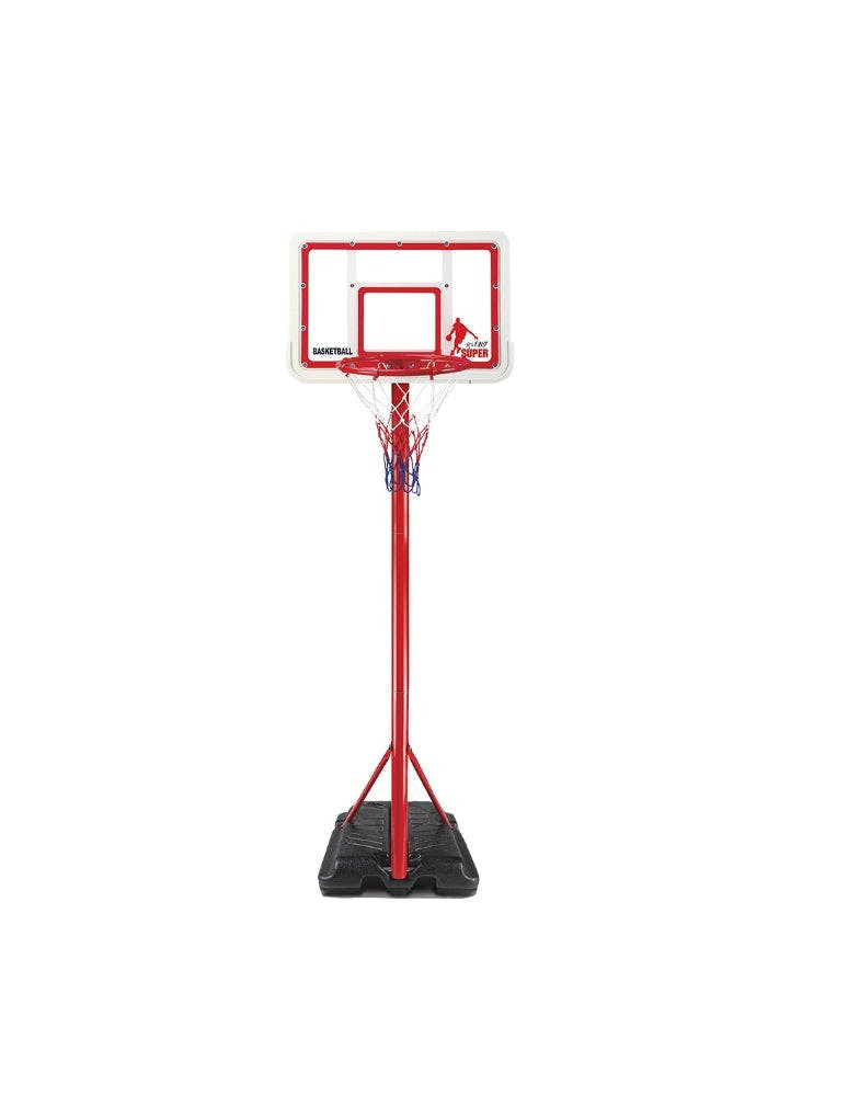 Adjustable children's basketball hoop with polypropylene backboard