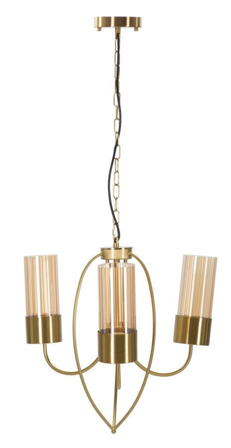 Versailles 3-light gold ceiling lamp