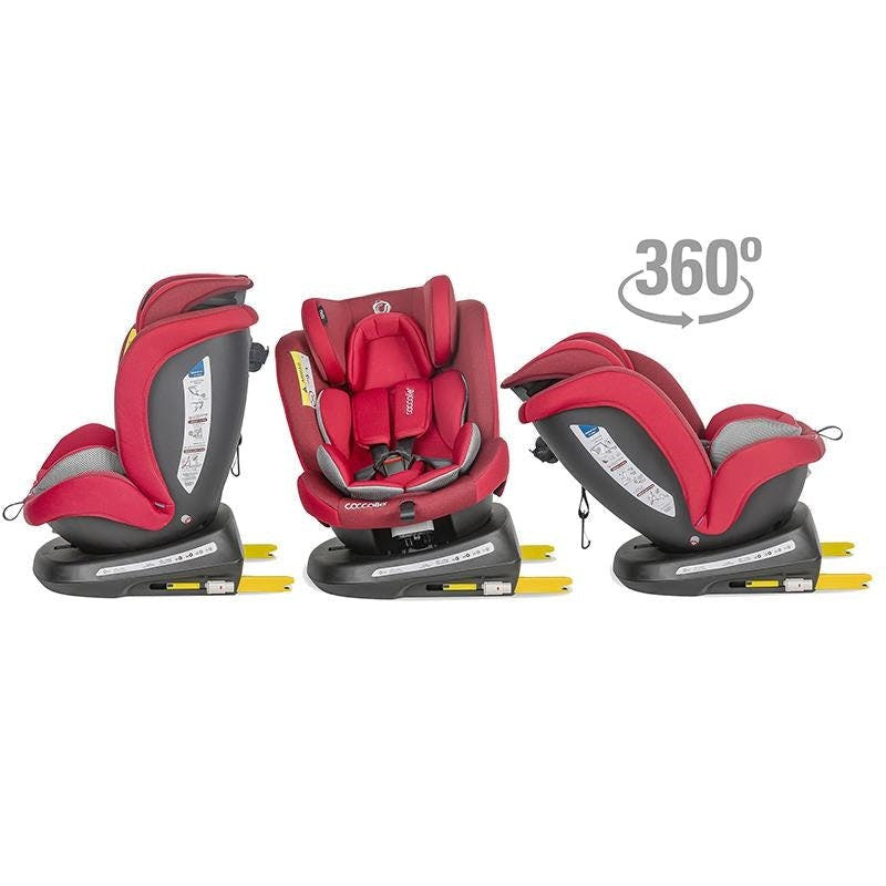 Silla de coche ISOFIX rotativa 360° Grupo 0/1/2/3 Dahlia Red