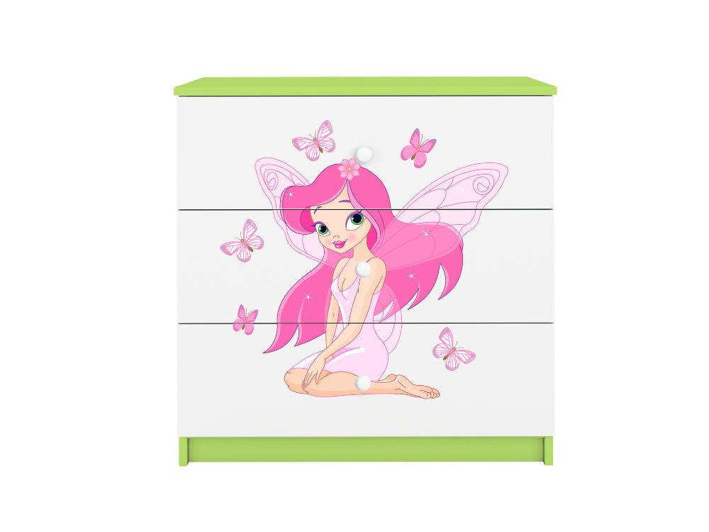 BabyDreams Fairy Butterflies Chest of Drawers Green