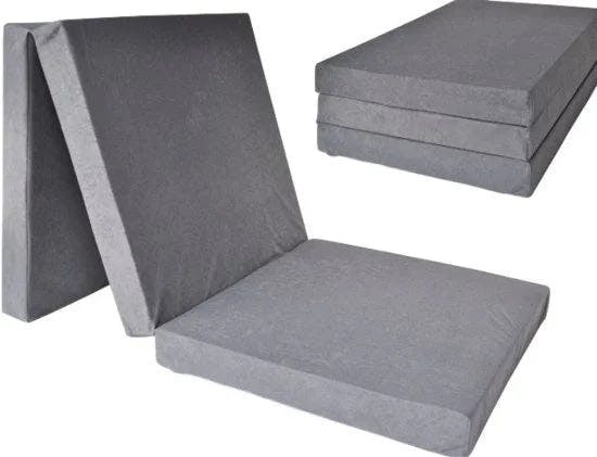 Foldable camping mattress grey