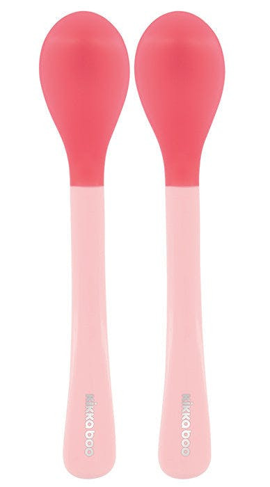 Heat-sensitive baby spoons, set of 2, pink