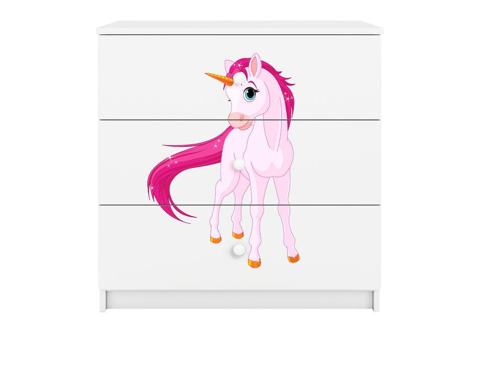 Cómoda infantil BabyDreams Unicorn laminada