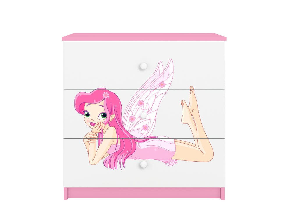 Cómoda BabyDreams Fairy con alas rosa