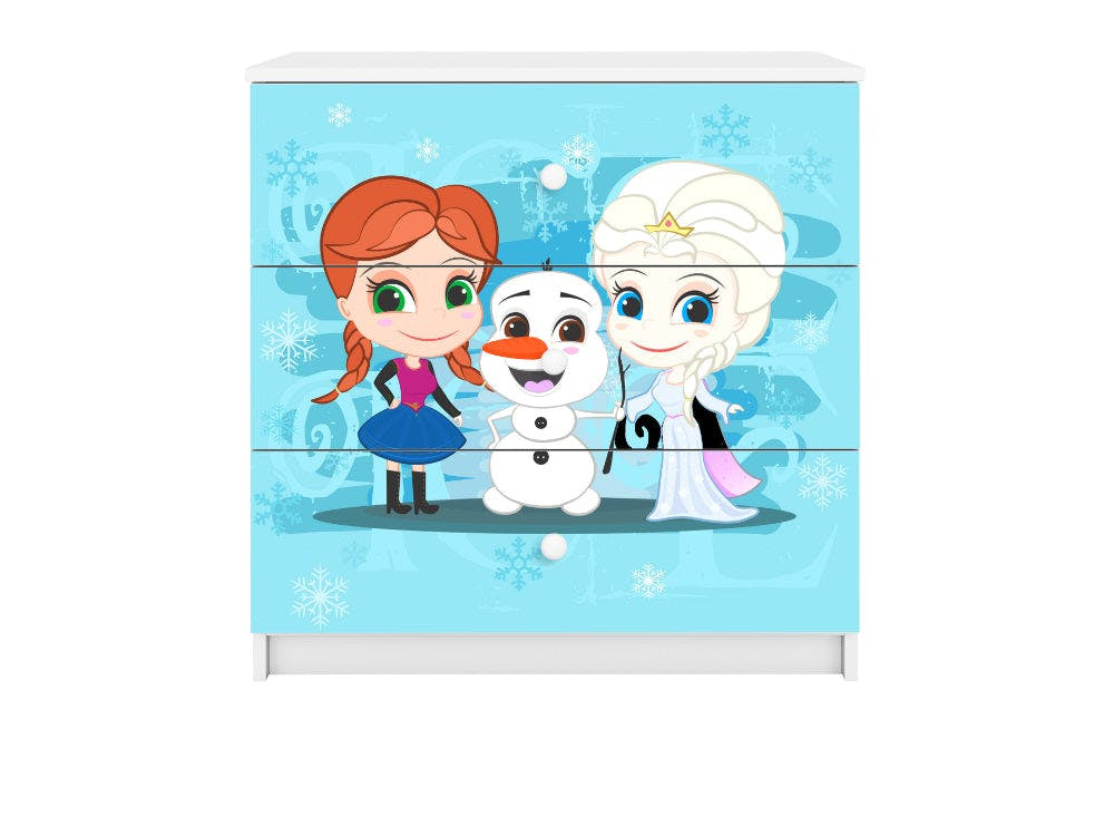 BabyDreams Frozen Land White Chest of Drawers