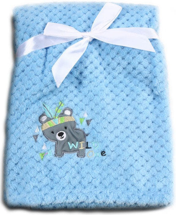 Freya baby blanket blue